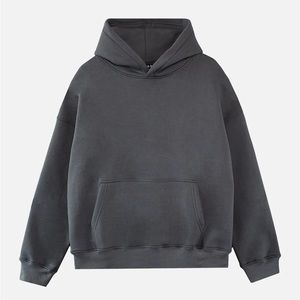 HOURS COLLECTION DROP SHOULDER HOODIE - CHARCOAL